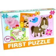 Puzzle dla niemowląt ze zwierzętami domowymi - D-Toys