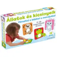 Puzzle do parowania zwierząt i ich młodych.