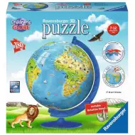 Puzzle globus z zwierzętami świata, 180 elementów - Ravensburger