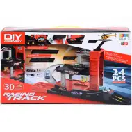 Puzzle z 24 elementów z zaparkowanymi samochodami i helikopterem.