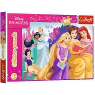 Puzzle z brokatem z księżniczkami Disneya, 100 elementów - Trefl