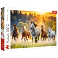 Puzzle z dzikimi końmi 1500 elementów - Trefl