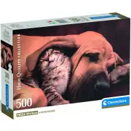 Puzzle z kotem i psem, HQC 500 elementów - Clementoni