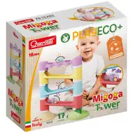 Quercetti: Migoga Tower Eco zestaw toru kulkowego, 17 elementów
