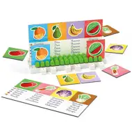 Quercetti: Montessori Warzywa i Owoce - gra edukacyjna w obcym języku, zestaw 3 gier