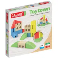 Quercetti: ToyTown Premium 22-elementowy drewniany zestaw konstrukcyjny