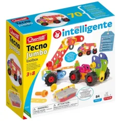 Quercetti: Zestaw konstrukcyjny Tecno Jumbo maszyny robocze 84 elementów zdjęcie 5