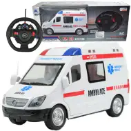 RC Ambulans zdalnie sterowany z efektami świetlnymi, skala 1:48, 27 MHz, 23 cm
