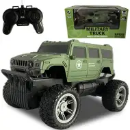 RC Off-Road Military zdalnie sterowany wojskowy Hummer z oświetleniem 27 MHz 22 cm w skali 1/16