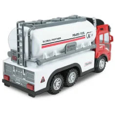 RC Zdalnie sterowana cysterna do przewozu paliwa z efektami świetlnymi, skala 1/43, 27 MHz, 21 cm zdjęcie 3