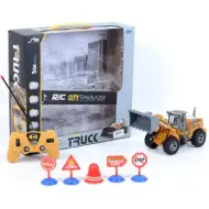 RC Zdalnie sterowana ładowarka czołowa z światłami i akcesoriami 1/30