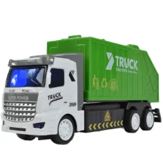 RC Zdalnie sterowana śmieciarka z oświetleniem, skala 1:48, 27MHz, 20 cm zdjęcie 3