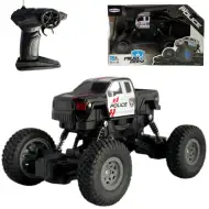 RC Zdalnie sterowany 4WD policyjny samochód terenowy w skali 1/18, 21 cm.