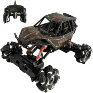 RC Zdalnie sterowany Jeep Cross Country z bocznym ruchem, zawieszeniem sprężynowym i efektami świetlnymi 21 cm 2,4 GHz