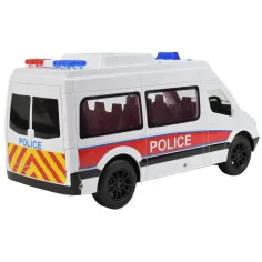 RC Zdalnie sterowany biały policyjny bus z efektami świetlnymi 2,4GHz w skali 1:12 o długości 30cm zdjęcie 2