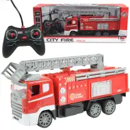 RC Zdalnie sterowany podnośnik koszowy strażacki z efektami świetlnymi, skala 1:24, 27MHz, 30cm