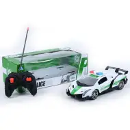 RC Zdalnie sterowany policyjny samochód sportowy Lamborghini z efektami świetlnymi w skali 1/16