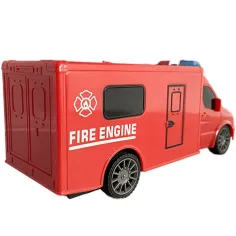 RC Zdalnie sterowany wóz strażacki z efektami świetlnymi i dźwiękowymi, skala 1:18, 20 cm zdjęcie 2