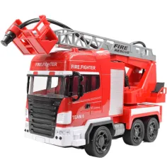 RC Zdalnie sterowany wóz strażacki z podnośnikiem i armatką wodną w skali 1/24 27 MHz 30 cm zdjęcie 6