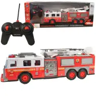 RC Zdalnie sterowany wóz strażacki z podnośnikiem koszowym i efektami świetlnymi 30 cm