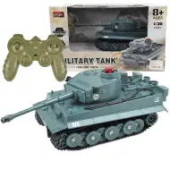 RC czołg niemiecki Tygrys z realistycznymi funkcjami, skala 1:30, 2,4GHz, 30 cm