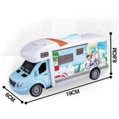 RC samochód kempingowy Holiday Travel z oświetleniem, 27MHz, skala 1:32, długość 20 cm zdjęcie 3