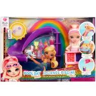 Rainbow High: Zestaw do zabawy na basenie z lalką Blush Parker