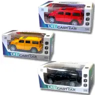 Rescue Hummer z napędem wstecznym z światłem i dźwiękiem w skali 1/32, dostępny w różnych wersjach.