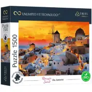 Romantyczny zachód słońca, Oia, Santorini - puzzle 1500 elementów, Trefl