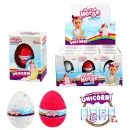 Rosnąca figurka jednorożca w jajku, dostępna w różnych wariantach, 1 sztuka.