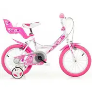 Rower dziecięcy z serduszkiem w rozmiarze 14 - rower Dino Bikes