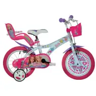 Różowo-biały rower dziecięcy Barbie w rozmiarze 16 - rower Dino Bikes