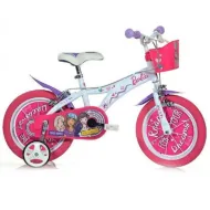 Różowo-biały rowerek dziecięcy Barbie w rozmiarze 12 - rower Dino Bikes
