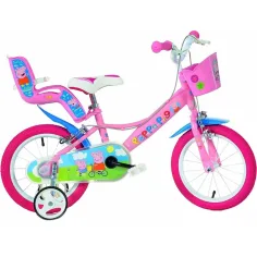 Różowy rower dziecięcy Świnka Peppa w rozmiarze 16 cali - rower Dino Bikes