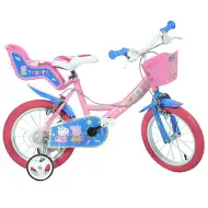 Różowy rowerek dziecięcy Peppa Pig w rozmiarze 14" – rower Dino Bikes