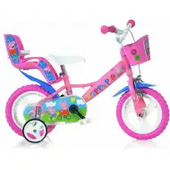 Różowy rowerek dziecięcy Peppa Świnka w rozmiarze 12 - rower Dino Bikes