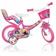Różowy rowerek dziecięcy Princess w rozmiarze 12 - rower Dino Bikes
