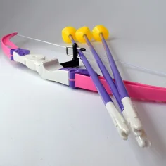 Różowy zestaw łuków z przyssawkowymi strzałami 54 cm zdjęcie 5