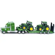 SIKU Zestaw zabawkowy z ciężarówką i traktorami John Deere w skali 1/87