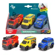 SOS Mikro zestaw 3 pojazdów ratunkowych 9cm - Dickie Toys