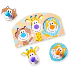 Safari drewniane puzzle z uchwytami - Melissa & Doug zdjęcie 3