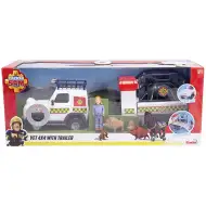 Sam strażak: Zestaw zabawkowy VET 4x4 z przyczepą i figurką Lizzie - Simba Toys