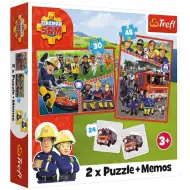 Sam strażak puzzle i karty pamięci 2 w 1 zestaw - Trefl