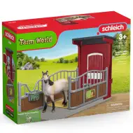 Schleich: Farm World - Stajnia z figurką konia Mustang zestaw do zabawy (42724)