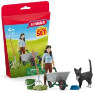Schleich: Zestaw do sprzątania z kotem (42747)