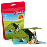 Schleich: Zestaw do zabawy Kempingowa przygoda z Kim i jej pieskiem (42745)