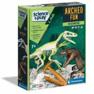 Science&amp;Play: Archeofun Świecący Velociraptor zestaw archeologiczny - Clementoni