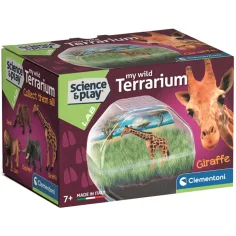 Science & Play: Mini terrarium z figurką żyrafy - Clementoni