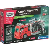 Science &amp; Play: Warsztat mechaniczny – Zestaw do budowy wozu strażackiego – Clementoni