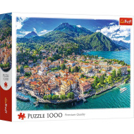 Słoneczne Menaggio nad jeziorem Como — premiumowe puzzle 1000 elementów - Trefl